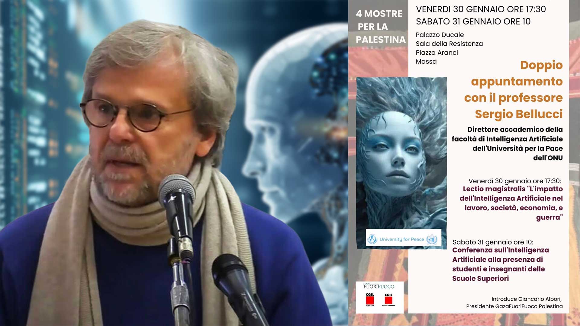 Sergio Bellucci a Massa per due appuntamenti sull’Intelligenza Artificiale tra lavoro scuola e futuro digitale